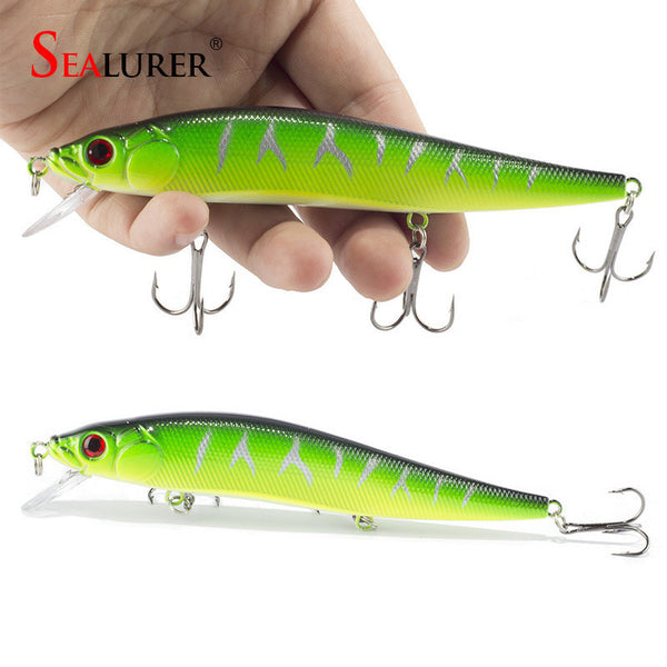 Fishing Lure Minnow Hard Bait with 3 Fishing Hooks